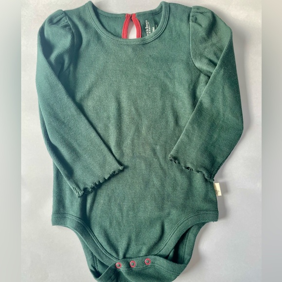 Burt's Bees Baby Forest Green Dress with Pinecone Print - Picture 3 of 6